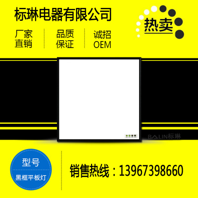 集成吊顶300x300x600黑框窄边厨房卧室嵌入式扣板超薄扣板平板灯