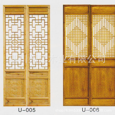 专业供应中式实木门窗 镂空实木门窗 实木门窗定制