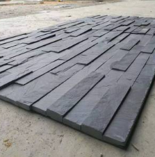 厂家直销青石板小区庭院防滑地砖定制黑色板岩青石板